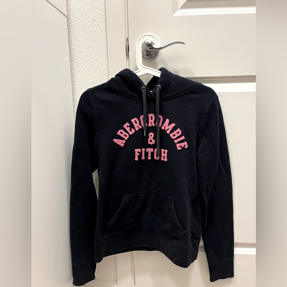 Abercrombie & Fitch Women, Hoodie, Medium but feels like Small size, Navy color